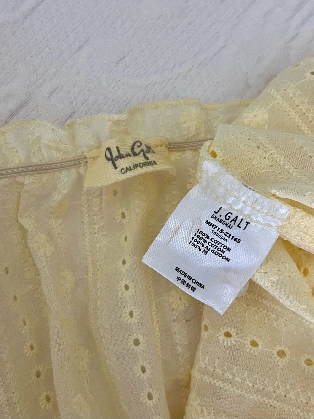 Women's Cream Ruffled Button-Front Top - Picture 6 of 6